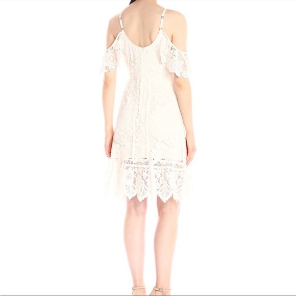 Plenty By Tracy Reese White Lace Off the Shoulder Mini Dress, Size 4 - Picture 3 of 7